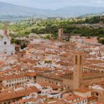 Veduta di Firenze dall'alto all'arrivo