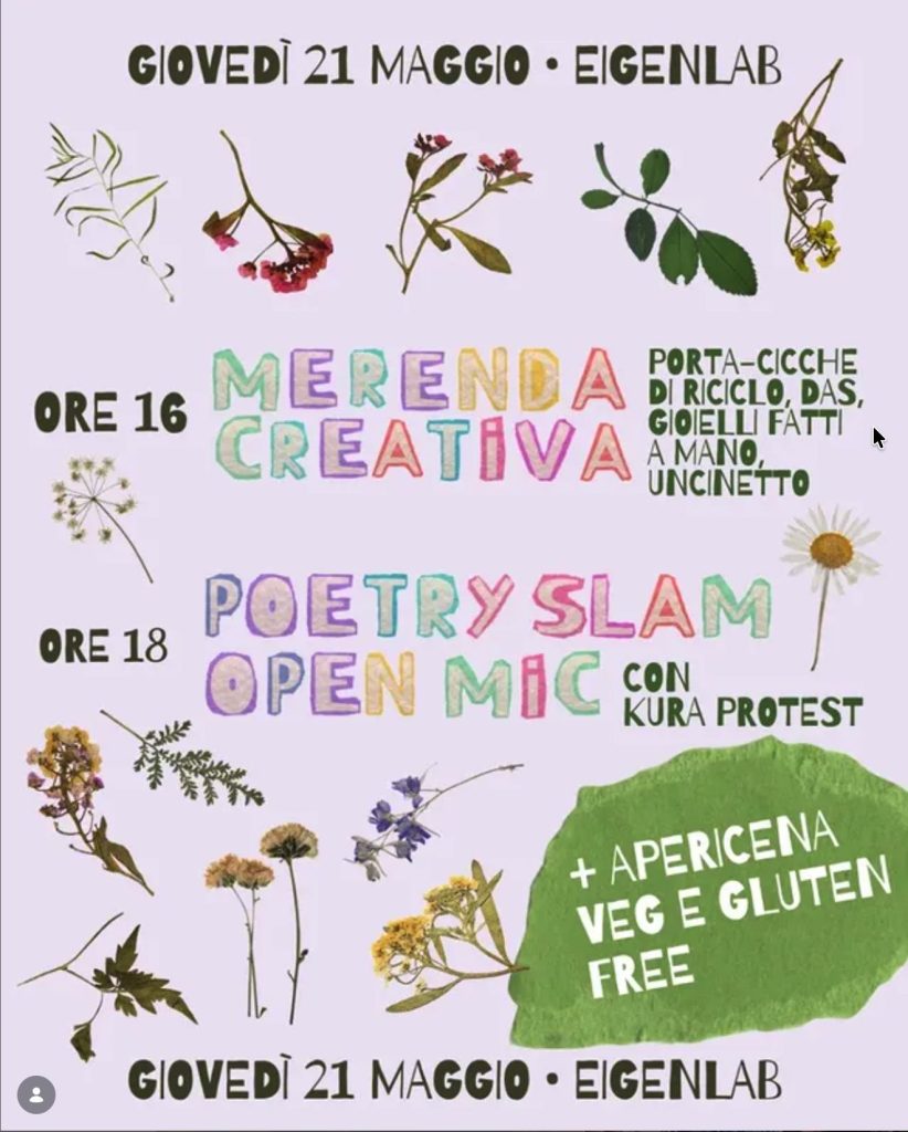 Merenda creativa e poetry slam