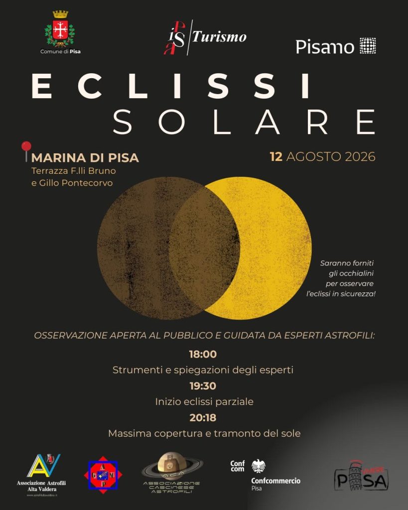 Osservazione dell’eclissi a Marina di Pisa